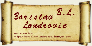 Borislav Londrović vizit kartica